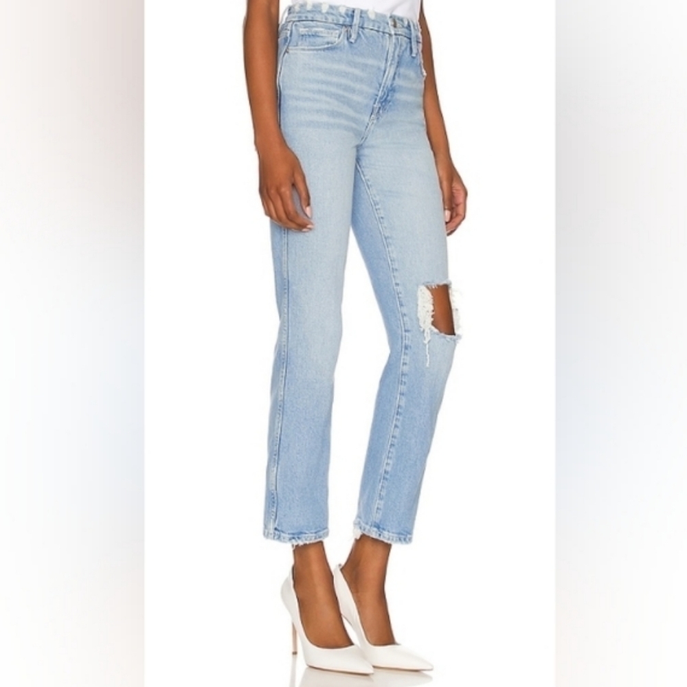 NWT GOOD AMERICAN Good Curve Straight Jean $150 Size 20W - Picture 3 of 9